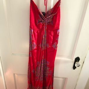 Silk maxi dress size small